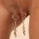 Nüwa - Non-Piercing Labia Rings with Gold Serpent Pendants