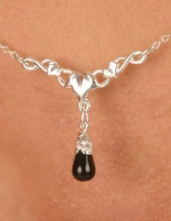 Okwiraseh - Silver Waist Chain with Maple Charm and Stone Pendants