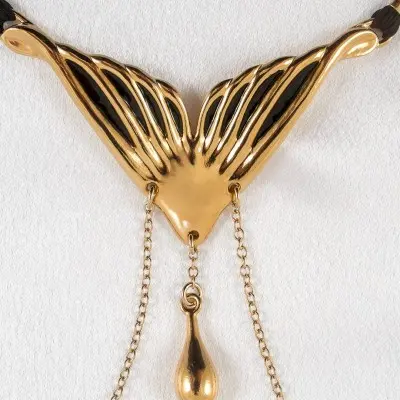 Ondine - Gold Vagina G-String with Mermaid Charm