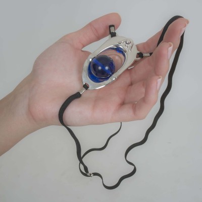Ophelia - Bijou string avec stimulateur clitoridien argenté