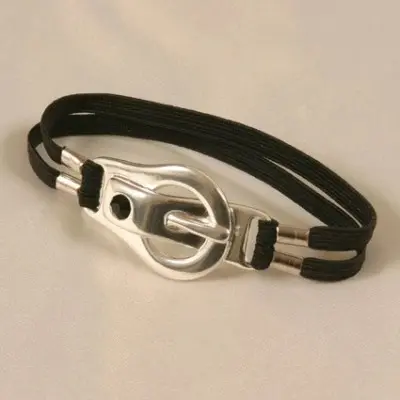 Options Trader - Penis Band with Silver Buckle and Black Crystal