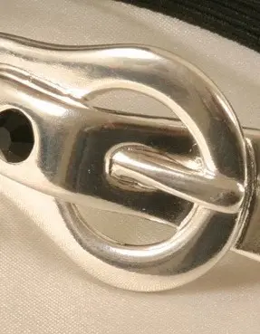 Options Trader - Penis Band with Silver Buckle and Black Crystal