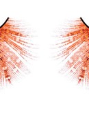 Orange-Red Feather Eyelashes