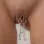 I Miss You - Non-Piercing Labia Rings with Triple Teardrop Pendants in Silver