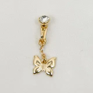Painted Lady - Gold Butterflies of Summer Non-Piercing Belly Ring