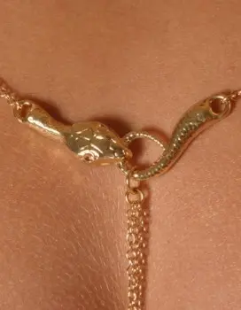 Pakhet - Women's Serpent Waist Chain in Gold