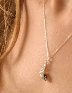 Parvarti - Silver Jeweled High Heel Chain Necklace