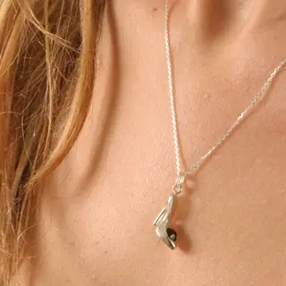 Parvarti - Silver Jeweled High Heel Chain Necklace
