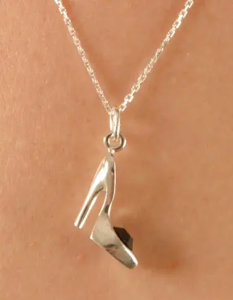 Parvarti - Silver Jeweled High Heel Chain Necklace