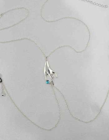 Parvati - Breast Chain With Non-Piercing Nipple Rings in Silver