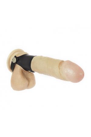 Penis Tube with Straps Behind the Balls and Snaps