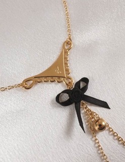 Persuasion - Empire Style Gold Necklace with Non-Piercing Nipple Rings