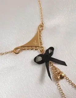 Persuasion - Empire Style Gold Necklace with Non-Piercing Nipple Rings
