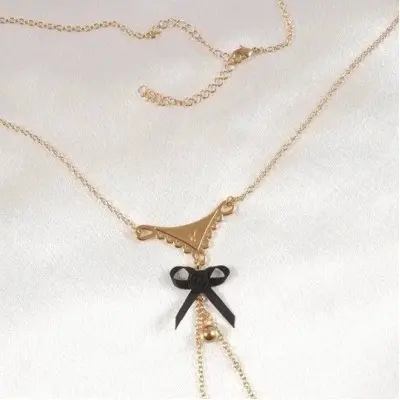 Persuasion - Empire Style Gold Necklace with Non-Piercing Nipple Rings