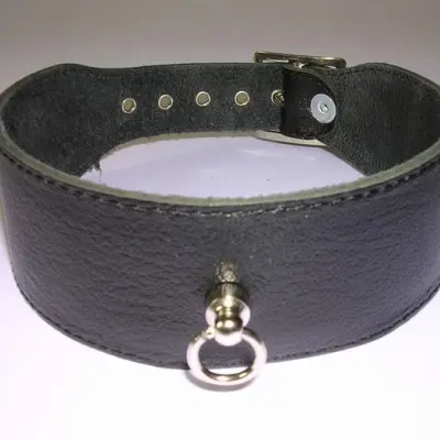 Plain Leather 1.5 inch (4 cm) Collar