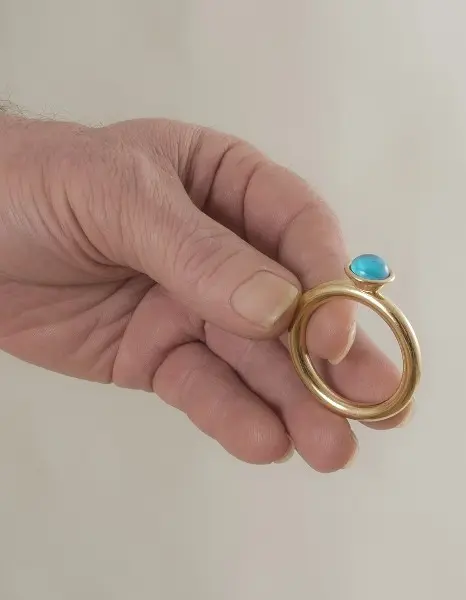 Power Player - Men's Gold Penis Band with Jewel