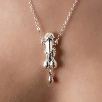 Priapus - Silver Necklace with Penis Pendant