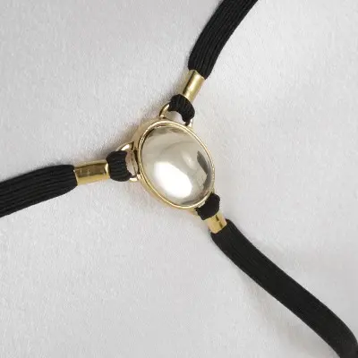 Private Garden - Gold Foliage G-String and Crotchless Pussy Jewelry