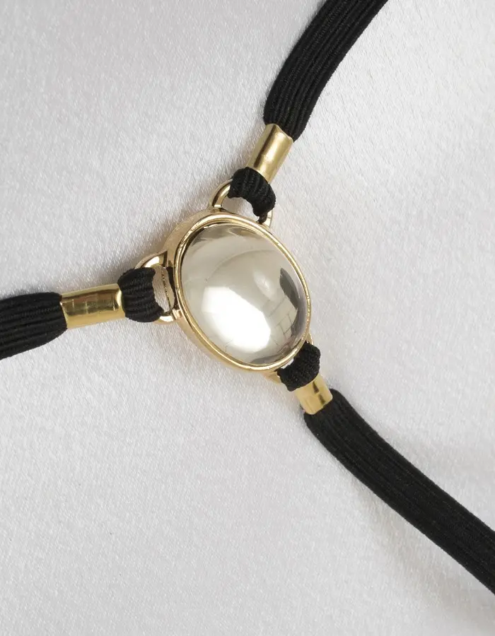 Private Garden - Gold Foliage G-String and Crotchless Pussy Jewelry