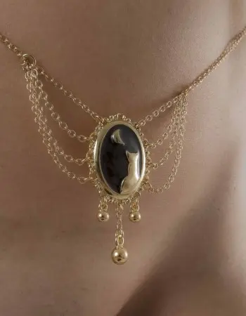 Promises in the Dark - Gold Moonlight Cameo Waist Chain
