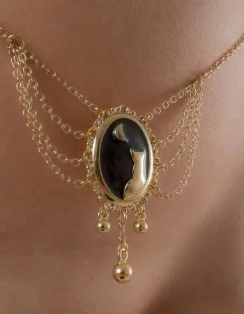 Promises in the Dark - Gold Moonlight Cameo Waist Chain