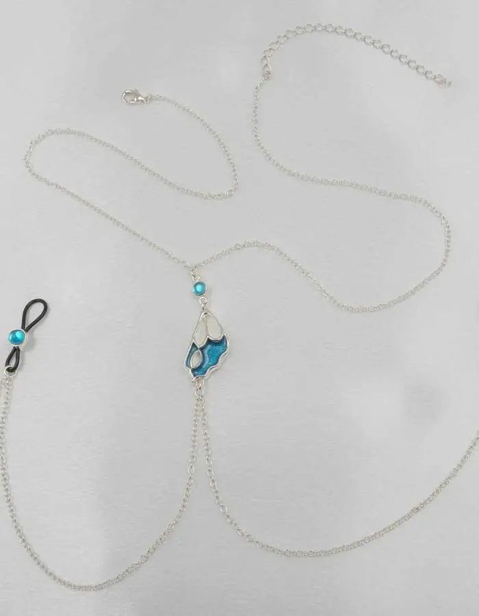 Psyche - Butterfly Wing Necklace With Nipple Rings