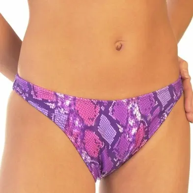 Purple Python Brazil Bikini Bottom