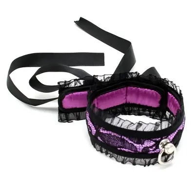 Purple Satin Lace Collar