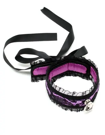 Purple Satin Lace Collar