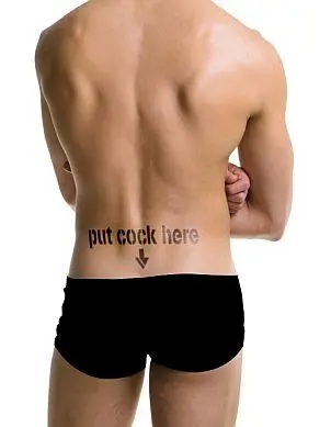 Put Cock Here Temporary Tattoo Pack of Four