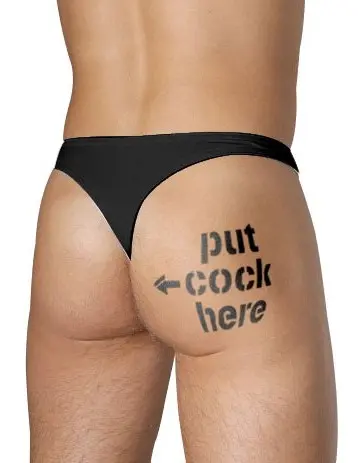 Put Cock Here Temporary Tattoo Pack of Four