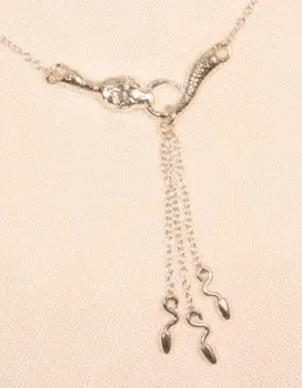 Qetesh - Women's Serpent Waist Chain in Silver