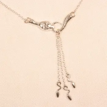 Qetesh - Women's Serpent Waist Chain in Silver