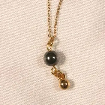 Radharani - Gold and Hematite Ankle/Wrist Chain