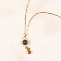 Radharani - Gold and Hematite Ankle/Wrist Chain