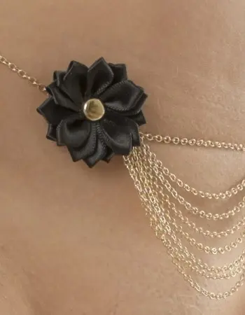 Rain - Gold Waist Chain With Bow and Draping Chains