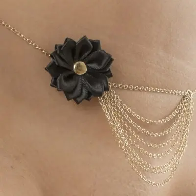 Rain - Gold Waist Chain With Bow and Draping Chains