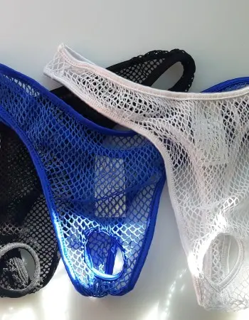 Ram Tough - Fishnet Thong with Penis and Scrotum Hole