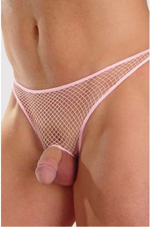 Ram Tough - Fishnet Thong with Penis and Scrotum Hole