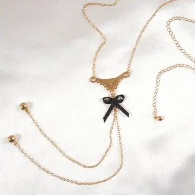 Ready For It? - Gold Lace and Bow Waist Chain