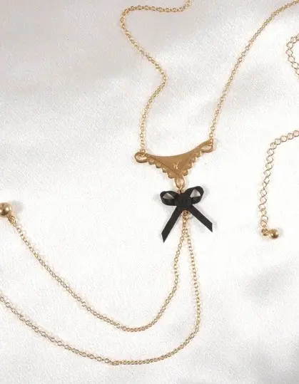 Ready For It? - Gold Lace and Bow Waist Chain