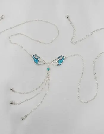 Real Friends - Silver Butterfly Pendant Waist Chain