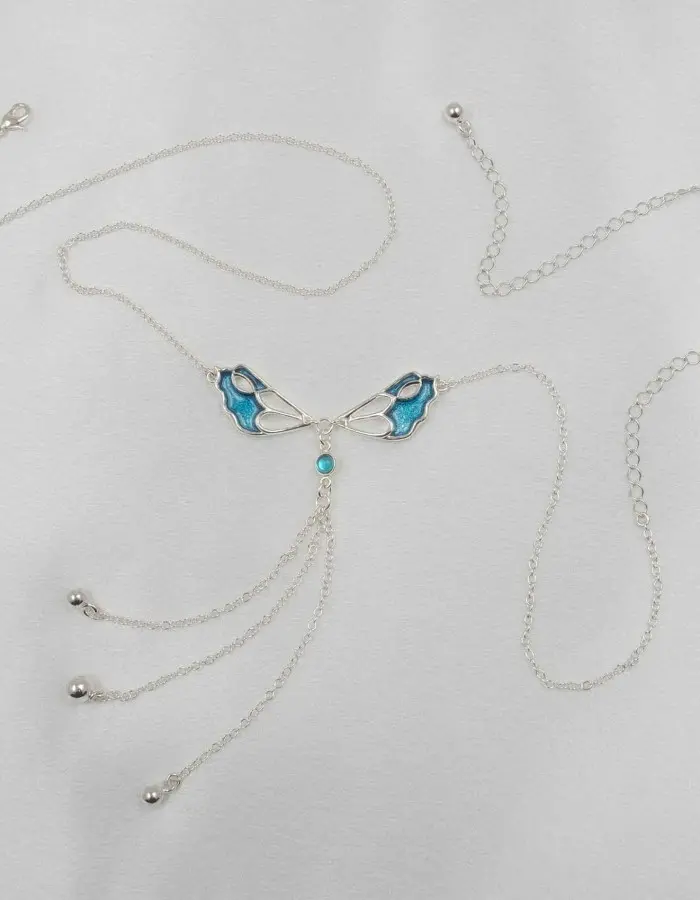Real Friends - Silver Butterfly Pendant Waist Chain