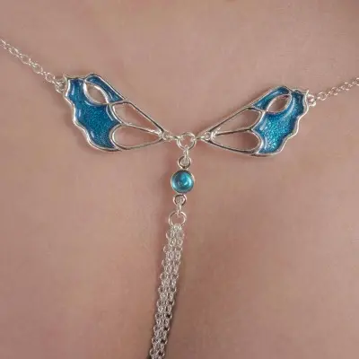 Real Friends - Silver Butterfly Pendant Waist Chain