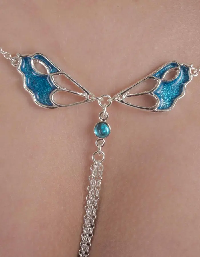 Real Friends - Silver Butterfly Pendant Waist Chain
