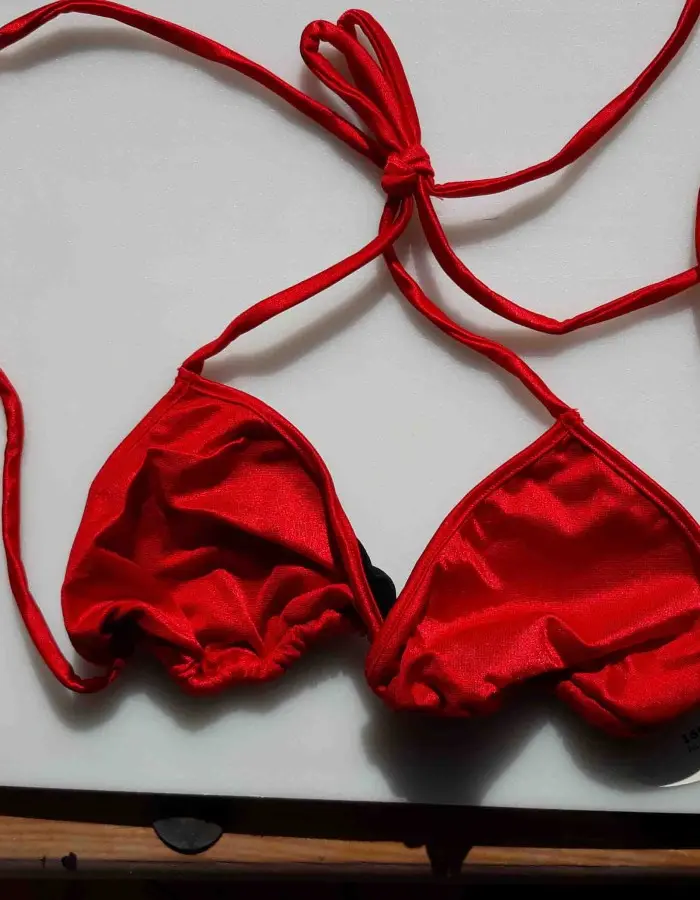 Red Bikini Tri Top