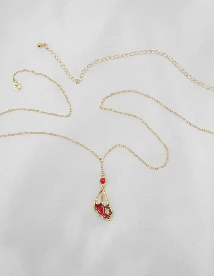 Red Lacewing - Gold Waist Chain With Butterfly Charm