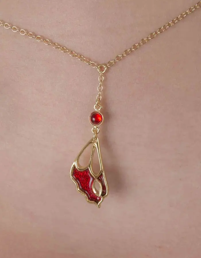 Red Lacewing - Gold Waist Chain With Butterfly Charm