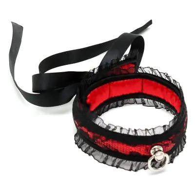 Red Satin Lace Collar