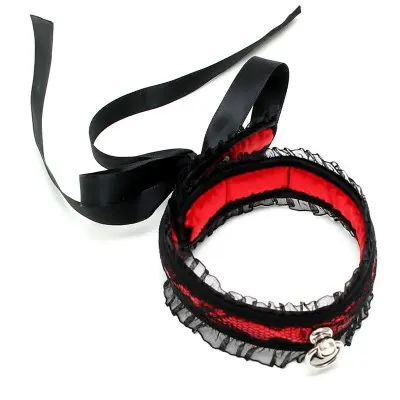Red Satin Lace Collar